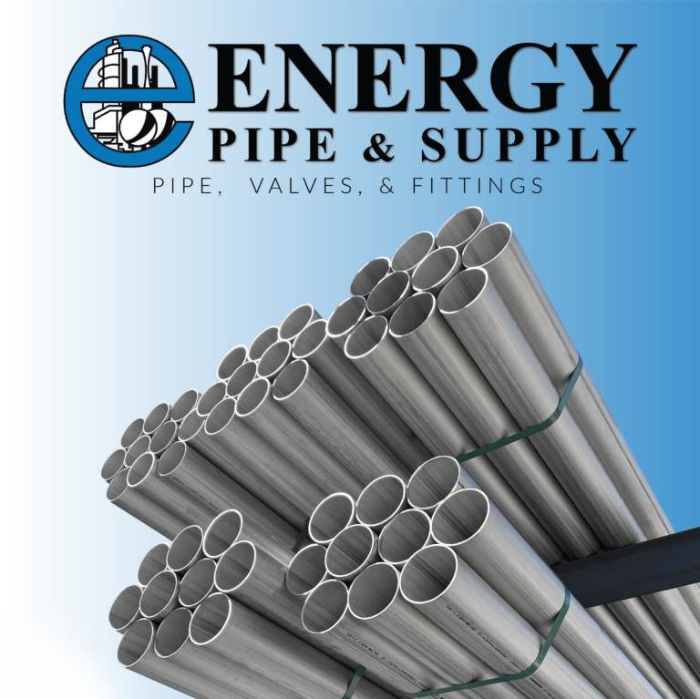 Energy Pipe & Supply offers stainless steel pipe. Stacked pipe on a pipe rack.