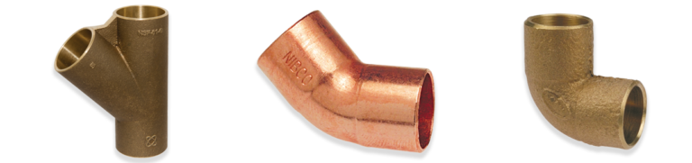 Pictures of copper pipe fittings.